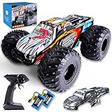 Ferngesteuertes Auto, 20 km/h für Kinder ab 6 Jahre, 1:20 Monstertruck mit 2 Batterien (60min Spielzeit),2.4GHz Drift RC Car für Anfänger, Kinder Geschenke