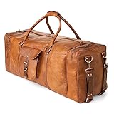 Berliner Bags Vintage Weekender New York XXXL aus Leder, Reisetasche für Damen und Herren - Braun