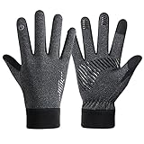 Damen Ski Handschuhe Winter Winddicht Wasserdicht Schnee Frauen Touchscreen Thermal Warme Verdickte Mit Fleece für Skifahren Laufen Radfahren Fäustlinge Wandern Motorradhandschuhe Khaki Einheitsgröße