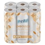 Amazon-Marke Presto! Toilettenpapierrollen, 2-lagig, geprägt, 18 Rollen