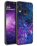 Samsung Galaxy A20e Hülle, BENTOBEN Handyhülle Samsung A20e Case Leuchten im Dunkeln Slim dünn Fluoreszenz Nebula Muster PC Schale TPU Bumper Kratzfest Schutzhülle Hülle für Samsung Galaxy A20e - Lila