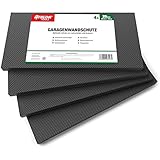 ATHLON TOOLS 4X MaxProtect Premium Garagen-Wandschutz selbstklebend - je 40 x 20 x 2,0 cm - Rammschutz Prallschutz Garagenpolster Türkantenschutz (Schwarz)