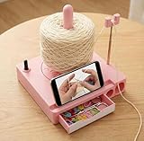 VOQGHTU HäKel-Organizer Mit Handyhalterung,Abnehmbarer Garnspulenbox Und Organizer for HäKelzubehöR,Strickmaschine FüR Erwachsene,Wollwickler,StrickzubehöR,Tragbare Multifunktionale Garnrollenbox