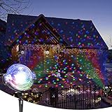 EAMBRITE LED Projektionslampe mit Fernbedienung Bewegliche Punkte Muster Schneefall-Lichteffekt Stimmungsbeleuchtung Weihnachtsdeko Aussen Weihnachtsbeleuchtung Weihnachtsprojektor Außenbeleuchtung