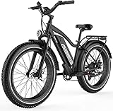 Himiway Cruiser E-Bike Herren Damen mit 250W Motor 25 Km/h, E-Mountainbike mit 48V 17,5Ah 840Wh Akku, 26' E-Fatbike für Erwachsene bis zu 96 Km, Elektrofahrräder mit 7-Gang-Kettenschaltung