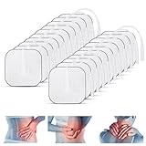 TENS Elektroden Pads, Tens Gerät Schmerztherapie selbstklebende wiederverwendbare Elektroden Pads für TENS Akupunktur Digita Therapie Maschinen Massagegerät (20 PCS, 4cm*4cm)