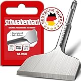 SCHWABENBACH ® Fliesenmeißel SDS Plus 75 x 165mm - Ideal zum Abtragen von Verputz - Fliesen entfernen Werkzeug - Flachmeißel - Extra Gehärtete Spitze - Mauer schnell Abstemmen mit Bohrhammer Meißel