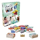 Hasbro Gaming Jenga Maker, echte Hartholz-Klötze, Stapelspiel, Spiel für Kinder ab 8 Jahren, Spiel für 2–6 Spieler