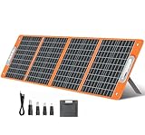 Solarpanel Faltbar 100W 18V Solarmodul, Flexibel Solar Panel Camping Tragbares Monokristalline Solarmodule, Solaranlage Komplettset mit Typ-C QC3.0 für Wohnwagen Camping Balkon Gartenhäuser