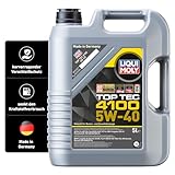 LIQUI MOLY Top Tec 4100 5W-40 | 5 L | Synthesetechnologie Motoröl | Art.-Nr.: 3701, farblos