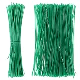 300 Stück Pflanzenbinder für Kletterpflanzen – 15,2 cm Pflanzenbinder für Zimmerpflanzen, wiederverwendbare Gartenbinder Twist Green Twist Ties Gartenschnur für Pflanzen, Ranken, Kordeln, Taschen,