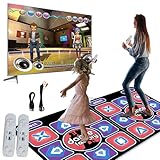 Oamger Tanzmatte, doppelte Tanzmatte für Kinder und Erwachsene, kabellos, rutschfest, für TV, Tanzspielmatte für Kinder, Jungen und Mädchen, mit AV-Kabel (Double B)