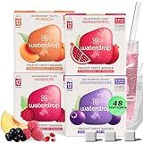 waterdrop® Microdrink Sommer Set – 48 Waterdrop Würfel in 4 verschiedenen Sorten – Zuckerfreier Durstlöscher & Alternative zu Getränkesirup und Geschmackspulver – Flavour Drops im Wasser auflösen