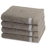 Ross - Sinfonie - 4 X Handtuch - im Set (50 X 100cm Taupe)