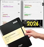 Terminplaner 2026 A5 – Minimalistischer Buchkalender 2026 – Wochenplaner für Termine & Organisation – Jahreskalender 12 Monate – Praktischer Terminkalender Buch Kalender
