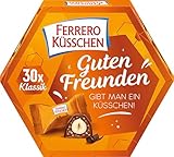 Ferrero Küsschen Klassik - Knackig geröstete Haselnuss umhüllt von feiner Schokolade – 1 Packung à 30 Einzelpralinen
