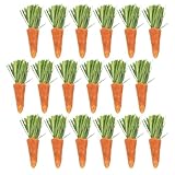 Hemobllo 18 Stück Kauspielzeug Karotten für Kaninchen Hamster Meerschweinchen Natürliches Backenzahnspielzeug aus Sicheren Materialien Beschäftigung und Zahnpflege für Kleintiere