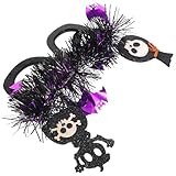 ibasenice Halloween Partybrille mit Fellrahmen Lustige Foto Requisite für Erwachsene Vielseitiges Halloween Partyzubehör Geeignet für Kostümpartys und Geschenk