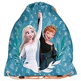 PASO Kinder Turnbeutel/Sportbeutel 36x32 cm - Frozen - Türkis
