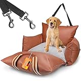 ForLuxury Premium Hunde Autositz (Farbe Russet Orange), hochwertiger Hunde Autositz f. kleine u. mittlere Hunde, Hundebett - Hundetasche f. Heim u. Reise, Autositz Hund, Auto Hundesitz, Hundesitz Auto