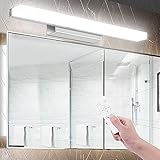 Infankey LED Spiegelleuchte, 40CM Dimmbar Badleuchte mit Fernbedienung, 15W 1200LM 3000-6000K 220V, Badezimmer Lampe Wasserdicht IP44, Spiegelleuchte Bad für Badzimmer und Wandbeleuchtung