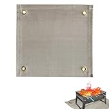 Feuerfeste Unterlage, 30x30 cm Feuerschalen-Matte, Hitzeschutzmatte Feuerschutzmatte, hitzebeständige Grillmatte, Hitzebeständig Bis zu 900 °C, flammhemmende Schutzmatte für Boden, Terrasse, Deck