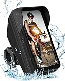 BAONUOR Handyhalterung Fahrrad Wasserdicht Handytasche Fahrradlenker Handy Halterung Motorrad Wasserdicht 360°Drehbarem Fahrradhalterung Touchscreen Lenkertasche für 4.7-7 Zoll Smartphone