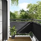 qohoio Balkon-Sichtschutz Anthrazit 75x800 cm Balkonbespannung Sichtschutz FüR Den Garten Sichtschutz Zaun 100% Polyester-Oxford