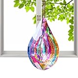 Sonnenfänger Prisma Fenster Sonnenfänger Prisma Bunt Kristall Sonnenfänger zum Aufhängen Regenbogen Anhänger Kristall Bunt Prisma Sonnenfänger für Fenster Weihnachten Geburtstag u