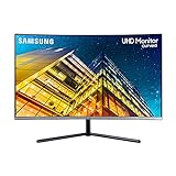 Samsung UHD Curved Monitor U32R590CWP, 32 Zoll, VA-Panel, 4K UHD-Auflösung, Reaktionszeit 4 ms, Bildwiederholrate 60 Hz, Flicker Free, Eye Saver Mode