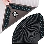 Vicloon Teppichgreifer Antirutschmatte, 30 Stück Doppelseitige Anti-Curling Rug Gripper, Teppich Antirutschunterlage für Teppiche und Böden, Waschbar und wiederverwendbar,Schwarz, 13 x 2,5 cm