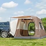 PORTAL Heckzelt 4-5 Personen 2 in 1 Auto Zelt mit Sonnensegel 305x245x220cm 2000mm wasserdicht Familienzelt Festivalzelt für Auto Reise Camping