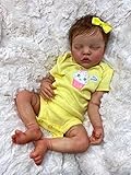 LOKWAXYA Schlafen Reborn Babypuppen, 18 Zoll Lebensechte Neugeborenes Mädchen Puppe Realistische Handgemachte Gewichtete Weiche Körper Reborn Puppen 2022 Reborn Baby Puppe
