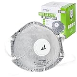 AirGearPro FFP2 Maske mit Ventil (10er Pack) – Atemschutzmaske & Staubmaske mit Filter – FFP2 Staubschutzmaske gegen Feinstaub