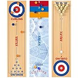 KETIEE 3 in 1 Tisch Curling Spiel,120x30cm Curling and Shuffleboard Table-Top Game,Bowling Shuffleboard Tischset,Curling-Spiel für Familien,Tabletop Tischspiel für die ganze Familie