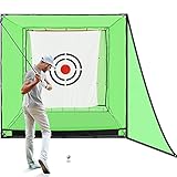 KAIDIDA Golfnetz Übungsnetz Outdoor - Großes Golf Abschlagnetz für Training und Übung - Vielseitig einsetzbar im Garten, Strand und Stadion - Perfekt für Golf-Schlagnetze，Grün, 210 x 210 x 210 cm