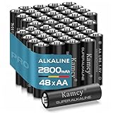 KAMCY Batterien AA 48 stück, Einwegbatterien, AA-Alkalibatterien, 1,5 V LR06 Mignon AA batterien, 48er-Pack