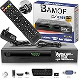 Bamof 2225 PRO Sat Receiver Digitaler Satelliten Receiver- (HDTV, DVB-S/DVB-S2, HDMI, SCART, 2X USB, Full HD 1080p) [Vorprogrammiert für Astra, Hotbird und Türksat] + HDMI Kabel