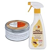 Renuwell Möbel Schnellpflege 500ml + Möbel-Wachs 500ml