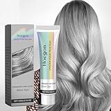 2-in-1 Silber-Haarfarbe mit natürlichem Essenzextrakt, Detroit Rain Silber-Haarfarbe, Silber-Metallic-Haarfarbe, Silber-Haarfarbe für dunkles Haar, Silber-Haarfarbe, permanente Haarfarbe (1 Stück)