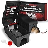 Roshield Rattenfalle Killer Box - Einfach einzustellende Sicherheitsbox für Haus, Schuppen & Garage Kontrolle & Behandlung (Professionelle Qualität, 2er Pack)