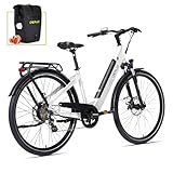 DERUIZ E-Bike Quartz,28 Zoll Trekking Elektrofahrrad, E Bike Damen und Herren, Bafang 250W 40N.m Motor,48V13.4Ah 644Wh Akku für Lange Reichweite bis 150KM