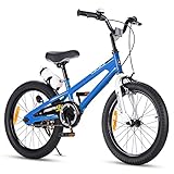 RoyalBaby Freestyle Kinderfahrrad Jungen Mädchen Fahrrad 18 Zoll Blau