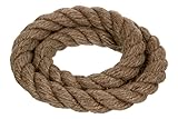 Najder - Juteseil - Naturfasern - gedreht Tauwerk - Hanf Jute Tau Seil - Seil für Barrieren und Geländer - Durchmesser 25 mm, 1 Meter