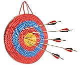 Jingdekiln Zielscheibe Bogenschießen Mitte & Waffensport, Bogensport Strohzielscheibe Archery Target für Erwachsene (Durchmesser 50 cm 3-Lagiges Dicke 6cm)