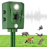 HONGXIAN Ultraschall Solar Tiervertreiber, Starkes Blinken +...