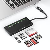 USB3.0 USB C Multi Card Reader, 7-in-1 kartenlesegerät zu SD TF Micro SD CF MS MMC Karte, Unterstützt 5Gbps High Speed speicherkarten lesegerät SD/TF/CF/MS/XD Lesen von 5 Karten gleichzeitig