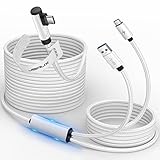 JSAUX Link Kabel 5M mit Ladefunktion Kompatibel mit Meta Quest 3S/Quest 3/2/Pro Zubehör【 Aufladen während des Spielens】 10Gbps High Speed USB 3.0 Ladekabel kompatibel für Pico 4, PC VR, Steam VR