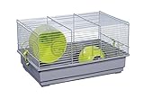 GarPet Hamsterkäfig Nagerkäfig Mäusekäfig mit Haus Laufrad Käfig Farbwahl (grau)