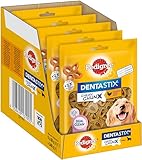 Pedigree® Dentastix Chewy Chunx Zahnpflegesnacks für große Hunde über 15kg, mit Huhn, 5x68g